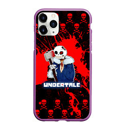 Чехол iPhone 11 Pro матовый UNDERTALE, цвет: 3D-фиолетовый