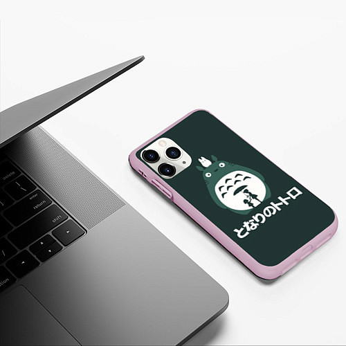 Чехол iPhone 11 Pro матовый Totoro / 3D-Розовый – фото 3