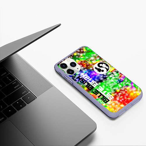 Чехол iPhone 11 Pro матовый Billie eilish / 3D-Светло-сиреневый – фото 3