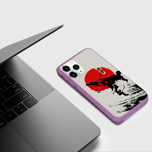 Чехол iPhone 11 Pro матовый Kyokushinkai Karate / 3D-Фиолетовый – фото 3