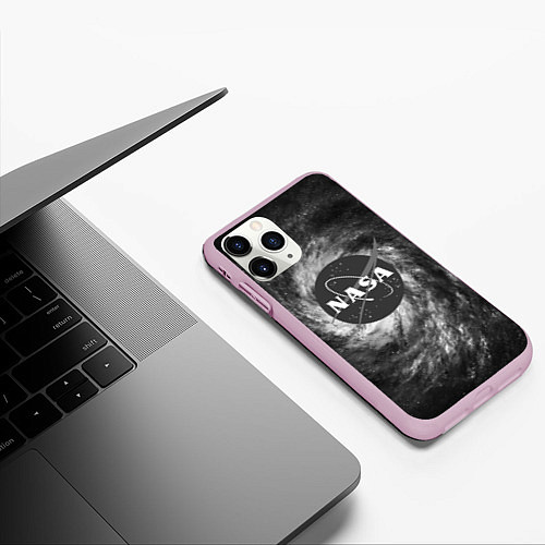 Чехол iPhone 11 Pro матовый NASA / 3D-Розовый – фото 3