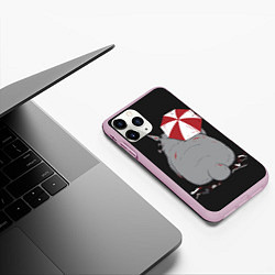Чехол iPhone 11 Pro матовый Тоторо, цвет: 3D-розовый — фото 2