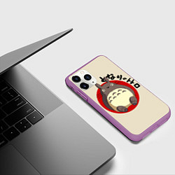 Чехол iPhone 11 Pro матовый Мой сосед Тоторо, цвет: 3D-фиолетовый — фото 2