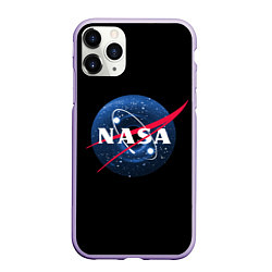 Чехол iPhone 11 Pro матовый NASA Black Hole, цвет: 3D-светло-сиреневый