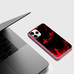 Чехол iPhone 11 Pro матовый АлисА, цвет: 3D-малиновый — фото 2