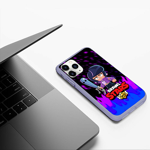 Чехол iPhone 11 Pro матовый BRAWL STARS BIBI / 3D-Светло-сиреневый – фото 3