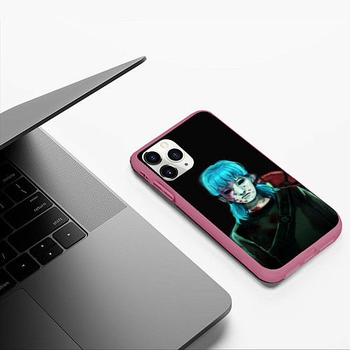 Чехол iPhone 11 Pro матовый Sally face / 3D-Малиновый – фото 3