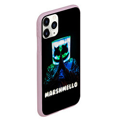 Чехол iPhone 11 Pro матовый Marshmello, цвет: 3D-розовый — фото 2
