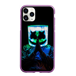 Чехол iPhone 11 Pro матовый Marshmello, цвет: 3D-фиолетовый