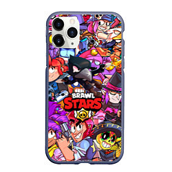 Чехол iPhone 11 Pro матовый BRAWL STARS CROW, цвет: 3D-серый