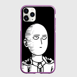 Чехол iPhone 11 Pro матовый ONE-PUNCH MAN, цвет: 3D-фиолетовый