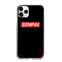 Чехол iPhone 11 Pro матовый СЕМПАЙ - SENPAI, цвет: 3D-белый