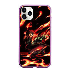 Чехол iPhone 11 Pro матовый KIMETSU NO YAIBA, цвет: 3D-фиолетовый