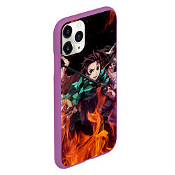 Чехол iPhone 11 Pro матовый KIMETSU NO YAIBA, цвет: 3D-фиолетовый — фото 2