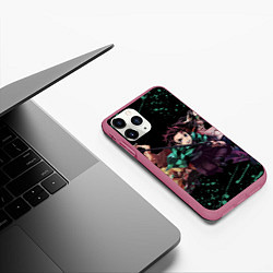 Чехол iPhone 11 Pro матовый KIMETSU NO YAIBA, цвет: 3D-малиновый — фото 2