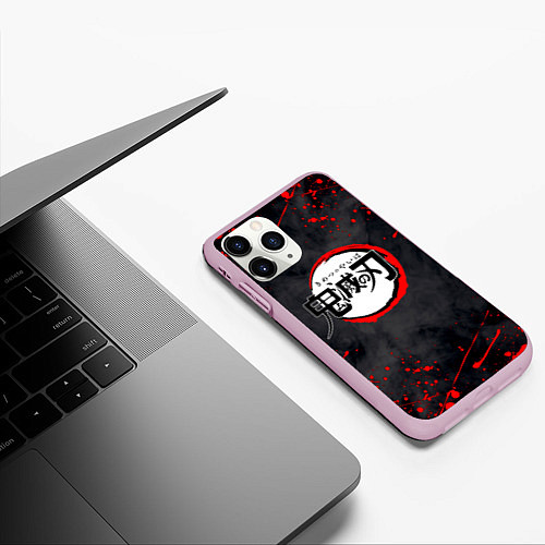 Чехол iPhone 11 Pro матовый KIMETSU NO YAIBA / 3D-Розовый – фото 3