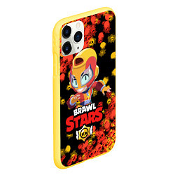 Чехол iPhone 11 Pro матовый BRAWL STARS MAX, цвет: 3D-желтый — фото 2