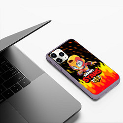 Чехол iPhone 11 Pro матовый BRAWL STARS MAX, цвет: 3D-серый — фото 2