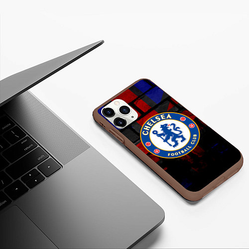 Чехол iPhone 11 Pro матовый Chelsea / 3D-Коричневый – фото 3