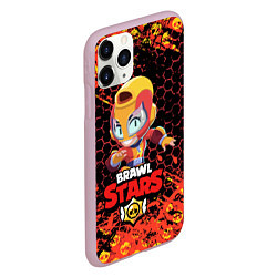 Чехол iPhone 11 Pro матовый BRAWL STARS MAX, цвет: 3D-розовый — фото 2