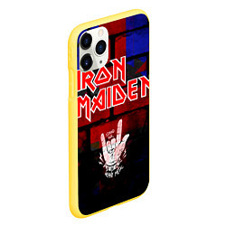 Чехол iPhone 11 Pro матовый Iron Maiden, цвет: 3D-желтый — фото 2