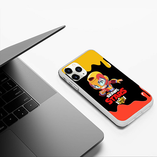 Чехол iPhone 11 Pro матовый BRAWL STARS MAX / 3D-Белый – фото 3