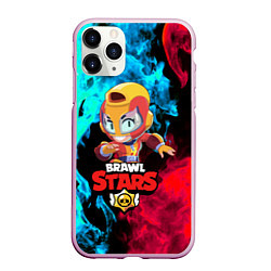 Чехол iPhone 11 Pro матовый BRAWL STARS MAX, цвет: 3D-розовый