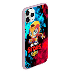 Чехол iPhone 11 Pro матовый BRAWL STARS MAX, цвет: 3D-розовый — фото 2