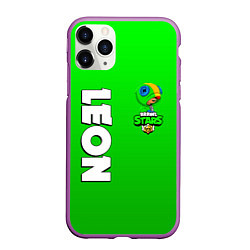 Чехол iPhone 11 Pro матовый BRAWL STARS LEON