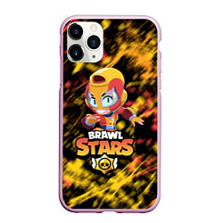 Чехол iPhone 11 Pro матовый BRAWL STARS MAX, цвет: 3D-розовый