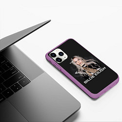 Чехол iPhone 11 Pro матовый BILLIE EILISH, цвет: 3D-фиолетовый — фото 2