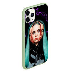 Чехол iPhone 11 Pro матовый BILLIE EILISH, цвет: 3D-салатовый — фото 2