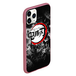 Чехол iPhone 11 Pro матовый KIMETSU NO YAIBA, цвет: 3D-малиновый — фото 2