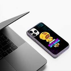 Чехол iPhone 11 Pro матовый BRAWL STARS SALLY LEON, цвет: 3D-серый — фото 2