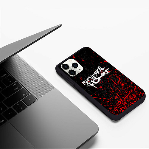 Чехол iPhone 11 Pro матовый My Chemical Romance / 3D-Черный – фото 3