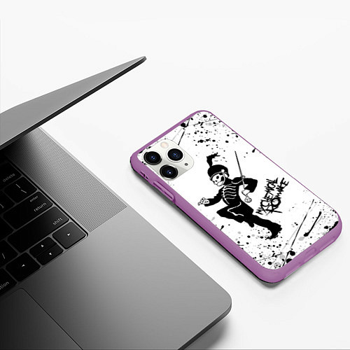 Чехол iPhone 11 Pro матовый My Chemical Romance / 3D-Фиолетовый – фото 3