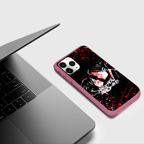 Чехол iPhone 11 Pro матовый My Chemical Romance / 3D-Малиновый – фото 3