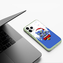 Чехол iPhone 11 Pro матовый BRAWL STARS ОБОРОТЕНЬ LEON, цвет: 3D-салатовый — фото 2