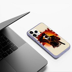 Чехол iPhone 11 Pro матовый Ведьмак 3: Дикая Охота, цвет: 3D-светло-сиреневый — фото 2