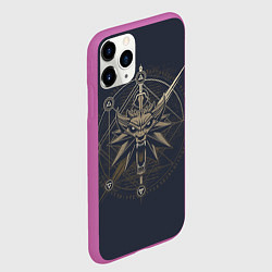 Чехол iPhone 11 Pro матовый Ведьмак 3: Дикая Охота, цвет: 3D-фиолетовый — фото 2