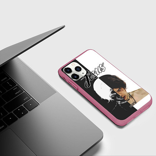 Чехол iPhone 11 Pro матовый Dzhizus / 3D-Малиновый – фото 3