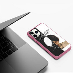 Чехол iPhone 11 Pro матовый Dzhizus, цвет: 3D-малиновый — фото 2