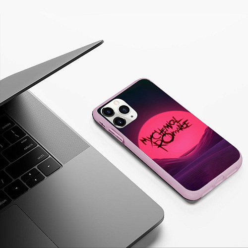 Чехол iPhone 11 Pro матовый MCR Logo / 3D-Розовый – фото 3