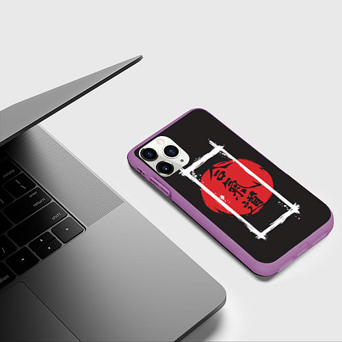 Чехол iPhone 11 Pro матовый Айкидо / 3D-Фиолетовый – фото 3