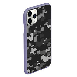 Чехол iPhone 11 Pro матовый Пиксельный камуфляж, цвет: 3D-серый — фото 2