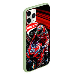Чехол iPhone 11 Pro матовый Andrea Dovizioso, цвет: 3D-салатовый — фото 2