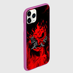 Чехол iPhone 11 Pro матовый CYBERPUNK 2077 KEANU REEVES, цвет: 3D-фиолетовый — фото 2