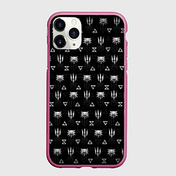 Чехол iPhone 11 Pro матовый ВЕДЬМАК, цвет: 3D-малиновый