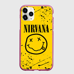 Чехол iPhone 11 Pro матовый NIRVANA, цвет: 3D-малиновый