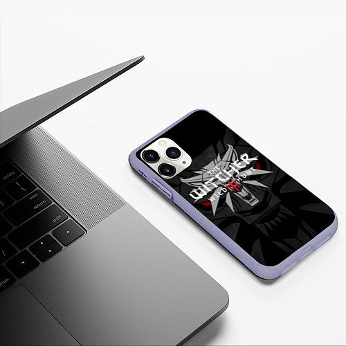 Чехол iPhone 11 Pro матовый ВЕДЬМАК / 3D-Светло-сиреневый – фото 3